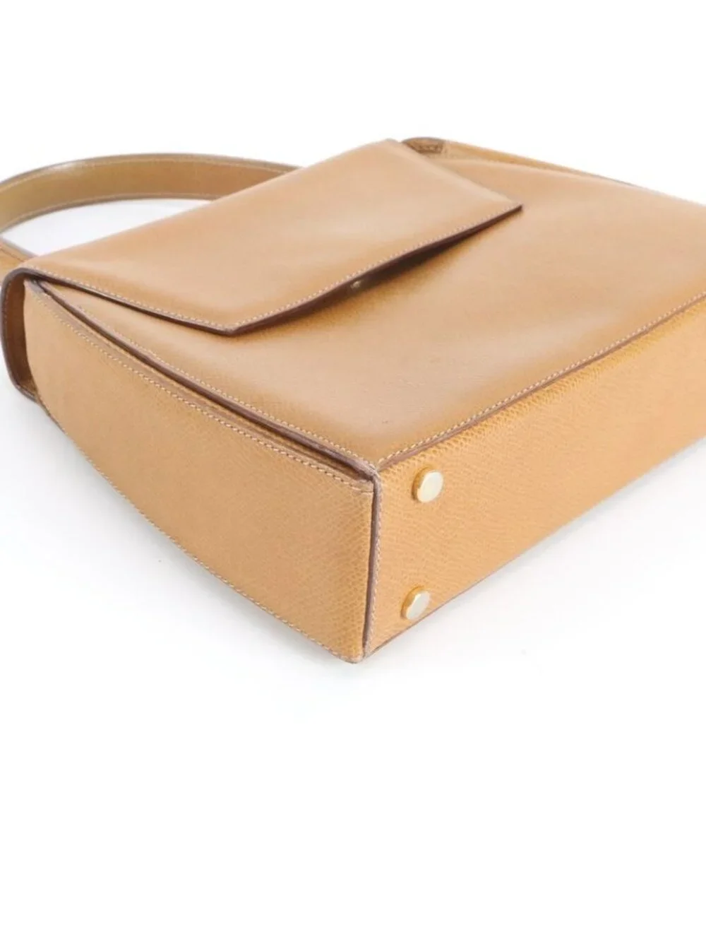 ★SOLD★ Celine Vintage Leather Handbag Tote Brown Ebm - Picture 4 of 9